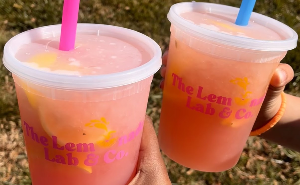 Fresh-pressed lemonade served at a North Carolina event by The Lemonade Lab & Co